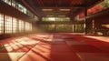 Autumn Morning Light in a Traditional Japanese Dojo Royalty Free Stock Photo