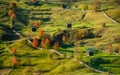 Autumn morning In the mountain of Transylvania, nature travel on the country side of Romania Royalty Free Stock Photo