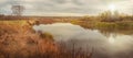 Autumn morning on the river in Polesie