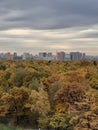 Autumn in Moscow. The sky is like the sea. View from the window. Royalty Free Stock Photo