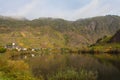 Autumn Moselle Landscape and village Bremm Germany Royalty Free Stock Photo