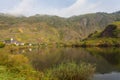 Autumn Moselle Landscape and village Bremm Germany Royalty Free Stock Photo