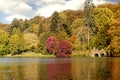 Autumn in the most popular park in the UK - Stourhead Royalty Free Stock Photo