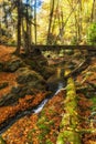 Autumn mountain colors of Old River  Stara reka  , located at Central Balkan national park in Bulgaria Royalty Free Stock Photo