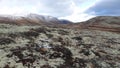 Autumn mountain landscape above Kongsvoll in Dovrefjell national park in Norway