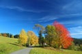 Autumn mountain landscape with blue sky Royalty Free Stock Photo