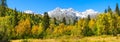 Autumn mountain landscape panorama Royalty Free Stock Photo