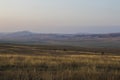 Autumn mountain landscape and view during sunset in Georgia Royalty Free Stock Photo