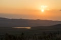 Autumn mountain landscape and view during sunset in Georgia Royalty Free Stock Photo