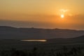 Autumn mountain landscape and view during sunset in Georgia Royalty Free Stock Photo