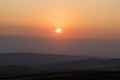 Autumn mountain landscape and view during sunset in Georgia Royalty Free Stock Photo