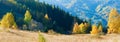 Autumn mountain panorama (Carpathian, Ukraine).