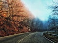 Autumn Mountain Road in Bulgaria Royalty Free Stock Photo