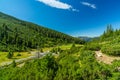 Autumn mountain scenery in the Transylvanian Alps