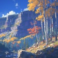 Autumn Mountain Vista Royalty Free Stock Photo