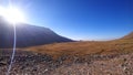 Autumn mountains. The river dried up in the gorge Royalty Free Stock Photo