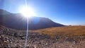 Autumn mountains. The river dried up in the gorge Royalty Free Stock Photo