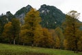 Autumn in the moutains of SchÃ¶nau am KÃ¶nigssee in Germany