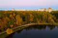 Autumn nature of central Russia from a height