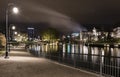Autumn night at Tampere, Finland Royalty Free Stock Photo