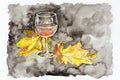 Autumn night wine of passion
