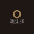 Autumn nut logo template vector. Nut logo concept Royalty Free Stock Photo