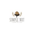 Autumn nut logo template vector. Nut logo concept Royalty Free Stock Photo