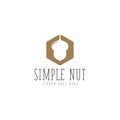 Autumn nut logo template vector. Nut logo concept Royalty Free Stock Photo