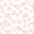 Autumn oak leaves pattern