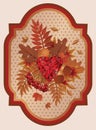 Autumn old background, vector Royalty Free Stock Photo