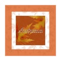 Autumn orange background Vector illustration leaf sale card Royalty Free Stock Photo