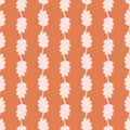 Autumn Orange Vertical Striped Leaves Seamless Pattern Background Print Royalty Free Stock Photo