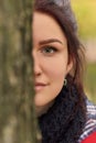 The awesome photo of woman half face. Royalty Free Stock Photo