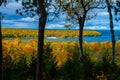 Autumn overlook, peninsula state park., wisconsin Royalty Free Stock Photo