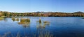 Autumn pano view near lake