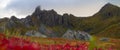 Autumn in Lofoten, panorama near Myrland on FlakstadÃ¸y