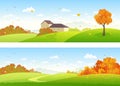 Autumn panoramic landscapes