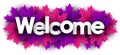 Autumn welcome sign with color maple leaves Royalty Free Stock Photo