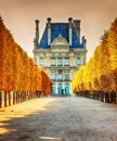 Autumn in Paris  Louvre Museum Royalty Free Stock Photo