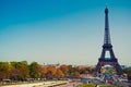 Autumn Paris, Eiffel tower Royalty Free Stock Photo