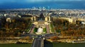 Autumn in Paris, France. View of autumn Paris from the Eiffel Tower. Royalty Free Stock Photo