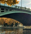 Autumn in Paris, view of the river Seine and the ile saint louis Royalty Free Stock Photo