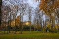 Autumn park and castle of Hachenburg, Rheinland-Pfalz, Germany Royalty Free Stock Photo