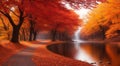 autumn in the park, fall colors in the park, autumn scene in the park, golden autumn seasone