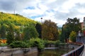 Autumn park in Karlsbad (Karlovy Vary) Royalty Free Stock Photo