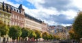 Autumn park in Karlsbad (Karlovy Vary) Royalty Free Stock Photo