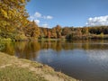 Autumn in the park of The Manor house Kozel (Czech Republic, EU)