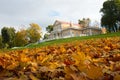 Autumn in the Park and on the streets. Ancient manor Royalty Free Stock Photo