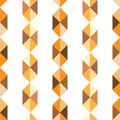 Autumn seamless pattern. Colorful vertical stripes in triangle shapes. Royalty Free Stock Photo