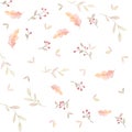 Autumn Pattern, Branches Pattern, Red Berries Pattern, Forest Pattern Illustrations